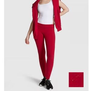 NWT Red VS Pink cotton fold-over leggings Size S